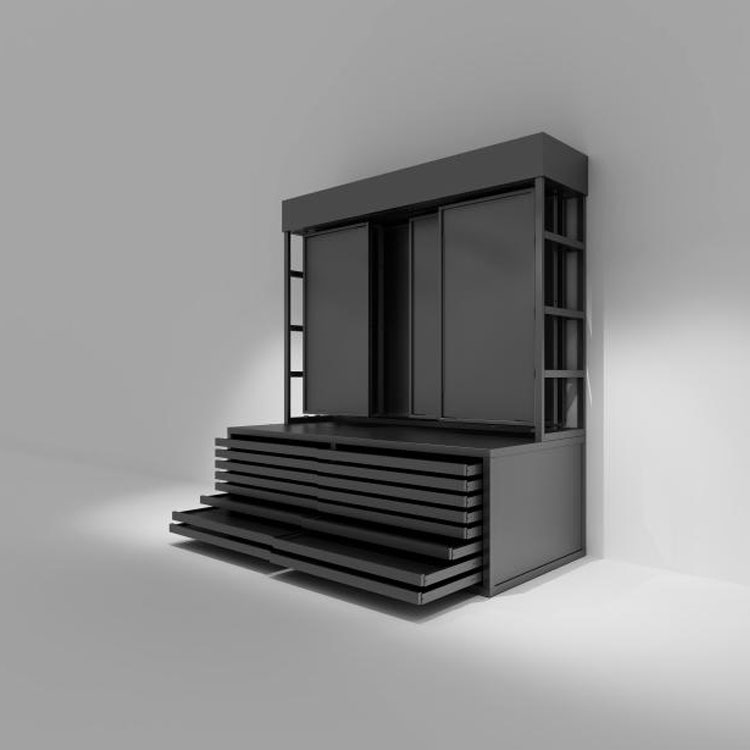 ہیوی ڈیوٹی فلیٹ دراز پتھر ڈسپلے ریک